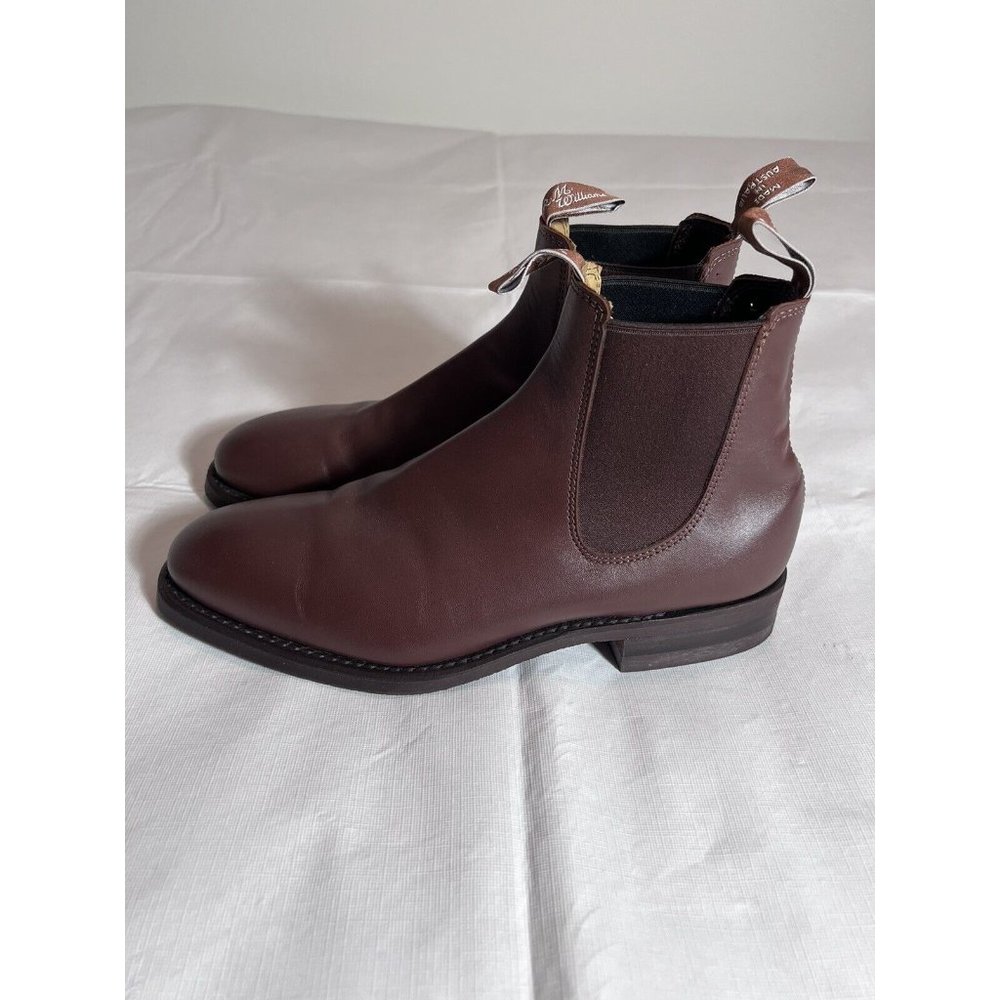 RM Williams Comfort Craftsman Chelsea Boots 8G AU/UK/9 US Dark Tan Brown Leather